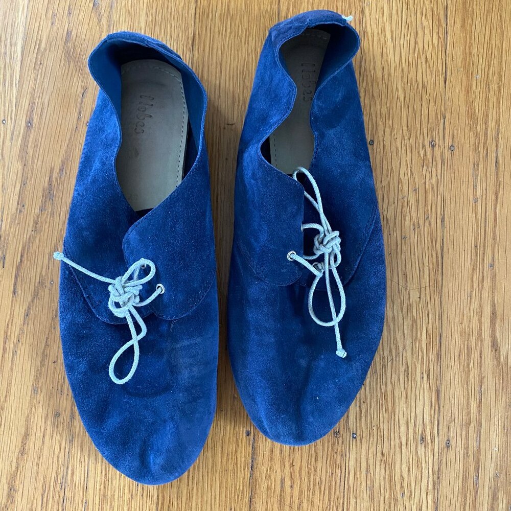 Hobes Navy Suede Shoes - Size 7